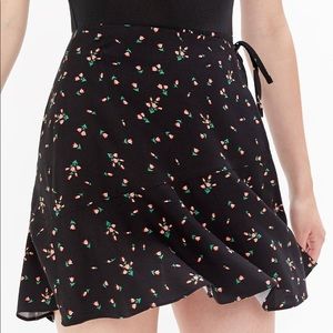 UO Gilly Ruffle Wrap Mini Skirt